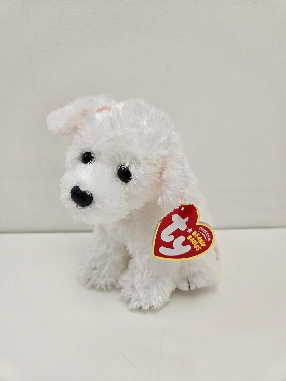 Ty Beanie Baby “Cargo” the White Dog *Rare* (6 inch)